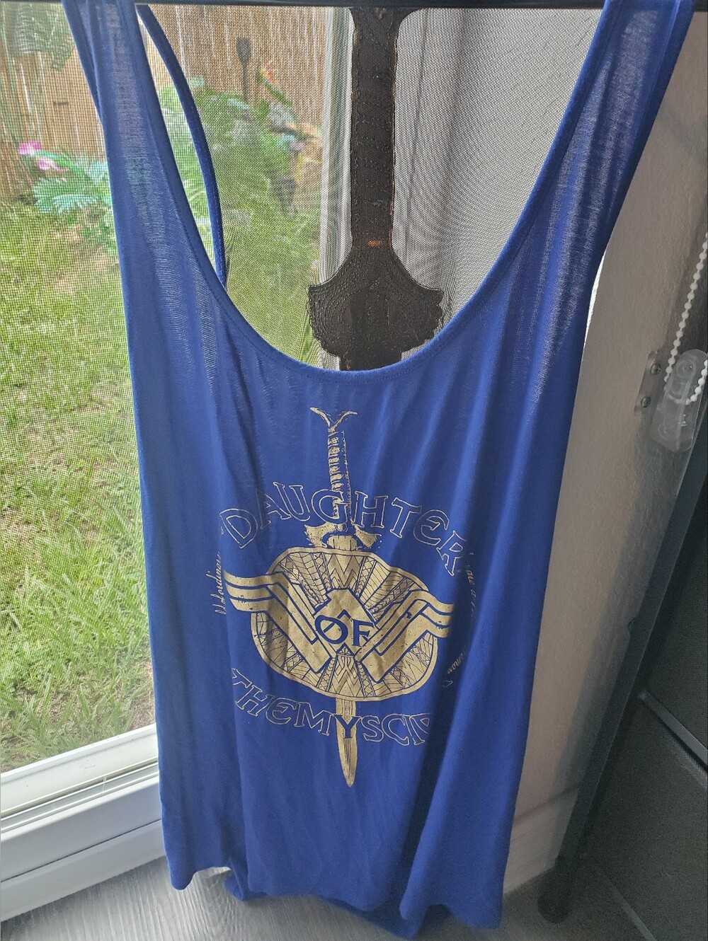 Wonder Woman Her Universe Royal Blue Tank with Gold Foil  Logo